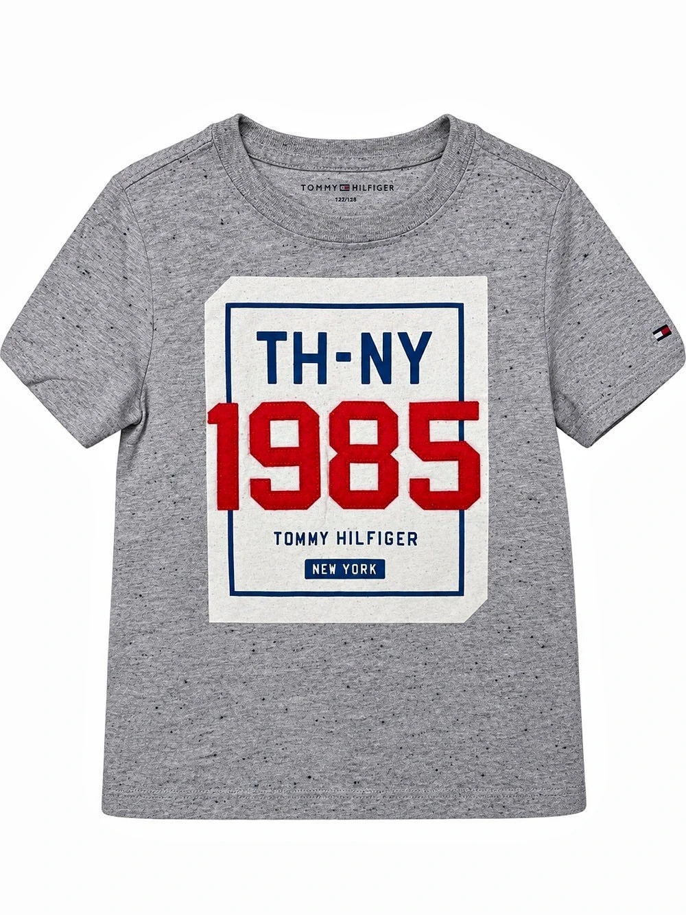 Tommy Hilfiger Boys Gray TH-NY 1985 Graphic T-Shirt Size XS 4–5